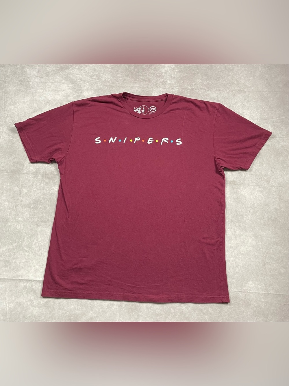 Sniper Gang Kodak Black T-Shirt Mens 2X Maroon Friends Show Logo Hip Hop Rap Tee